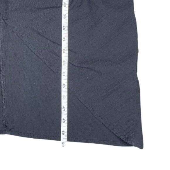 SHEIN Curve Black Cotton One Shoulder Fold Pleat Slit Hem Dress Summer 4X - Picture 9 of 12